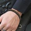Новая Мода 8 мм Цепь Плетение Кубинская Ссылка Шарм Кожаные Браслеты Мужские Нержавеющая Сталь Магнитная Застежка Браслет на Руку Homme Мужские Подарки