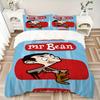 Mr Bean Cartoon Series Print 3Pcs Bedding Setduvet Cover With 2 Bedropillowcase Home Birthday Gift
