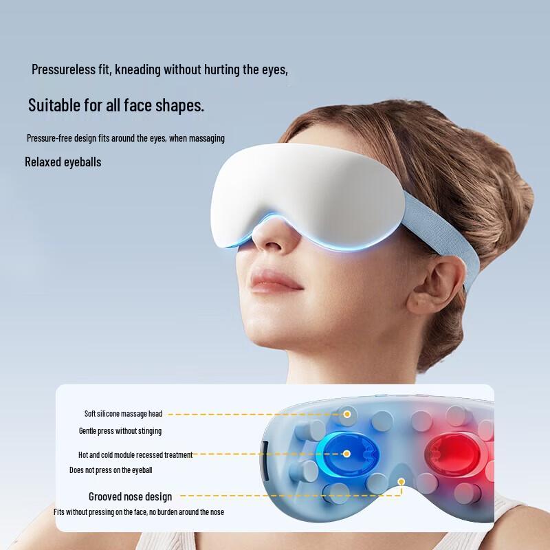 AUX Eye Massager with Hot/Ice Compress and Bluetooth Music CN plug (adapter included)