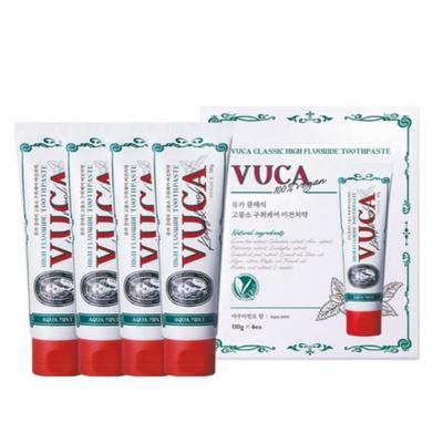 Зубная паста VUCA Classic с высоким содержанием фтора для ухода за полостью рта, Аква Мята 110 г x 4