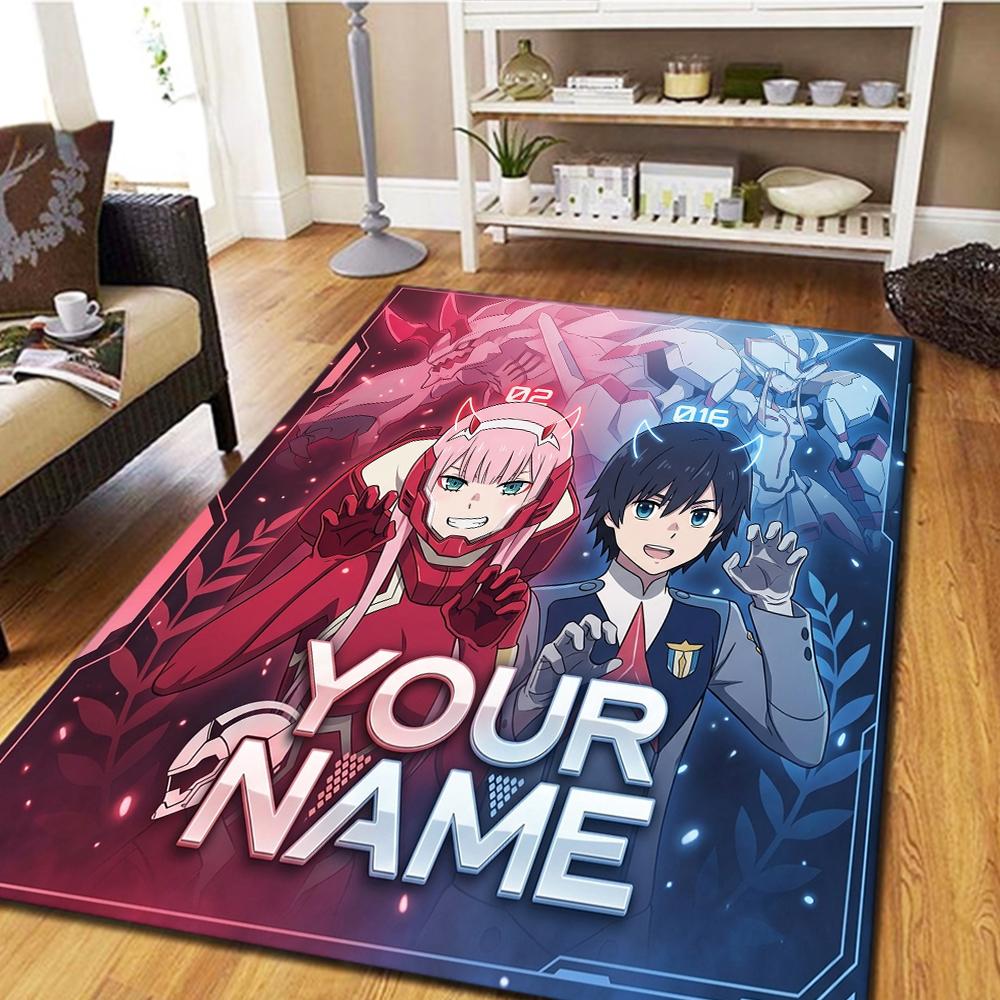 Ковер с индивидуальным именем DARLING in the FRANXX для гостиной, спальни, домашнего декора, крутой коврик для пола из фильма -HE20