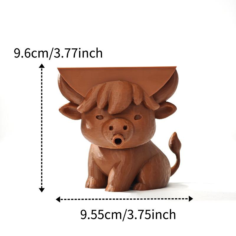 Highland Cow Sponge Holder with Drain Tray, Cute Kitchen Sink Organizer, Non-Slip Storage Rack for Sponge Brush Soap, Waterproof