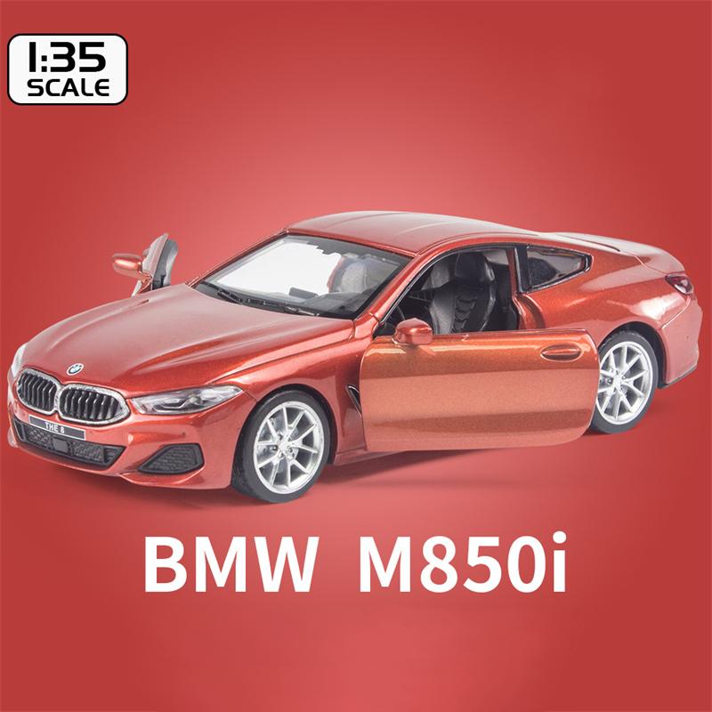 1:35 BMW M8 M850i Supercar Alloy Car Die Cast Toy Car Model Sound and Light Children's Toy Collectibles Birthday gift