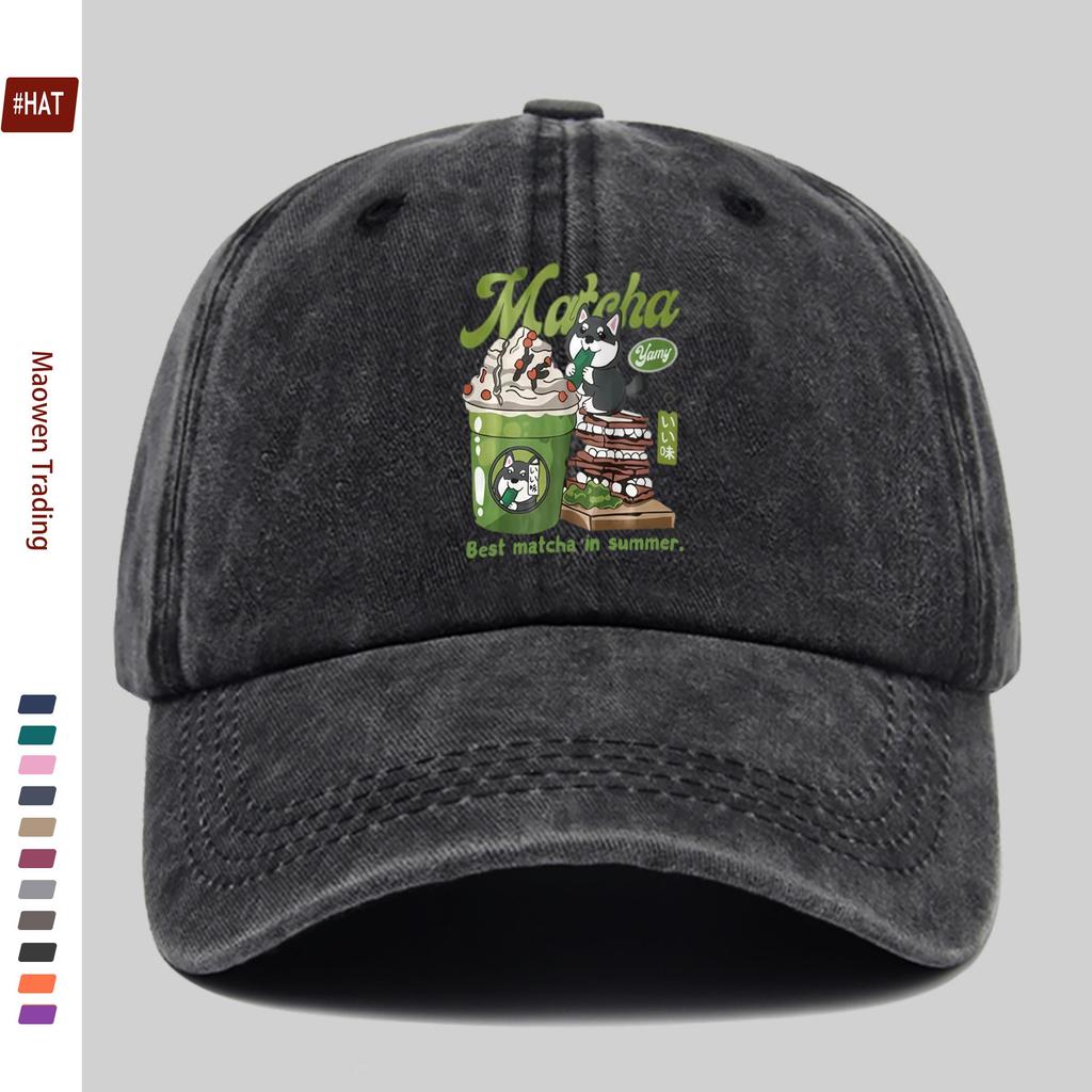 pc Fashion Trendy Cartoon Dog Pattern Printed Baseball Cap with Cute Pet Dog Print Design Decorative Hat Comfortable Lightweig