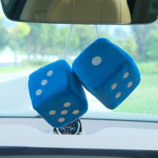 Подвеска в виде плюшевой игральной кости со шнурком, винтажное подвесное украшение для автомобиля, снятие стресса