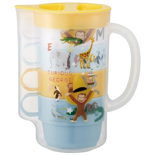 Skater Stacking Set of 4 Cups with Case Curious George ZOO KS32S