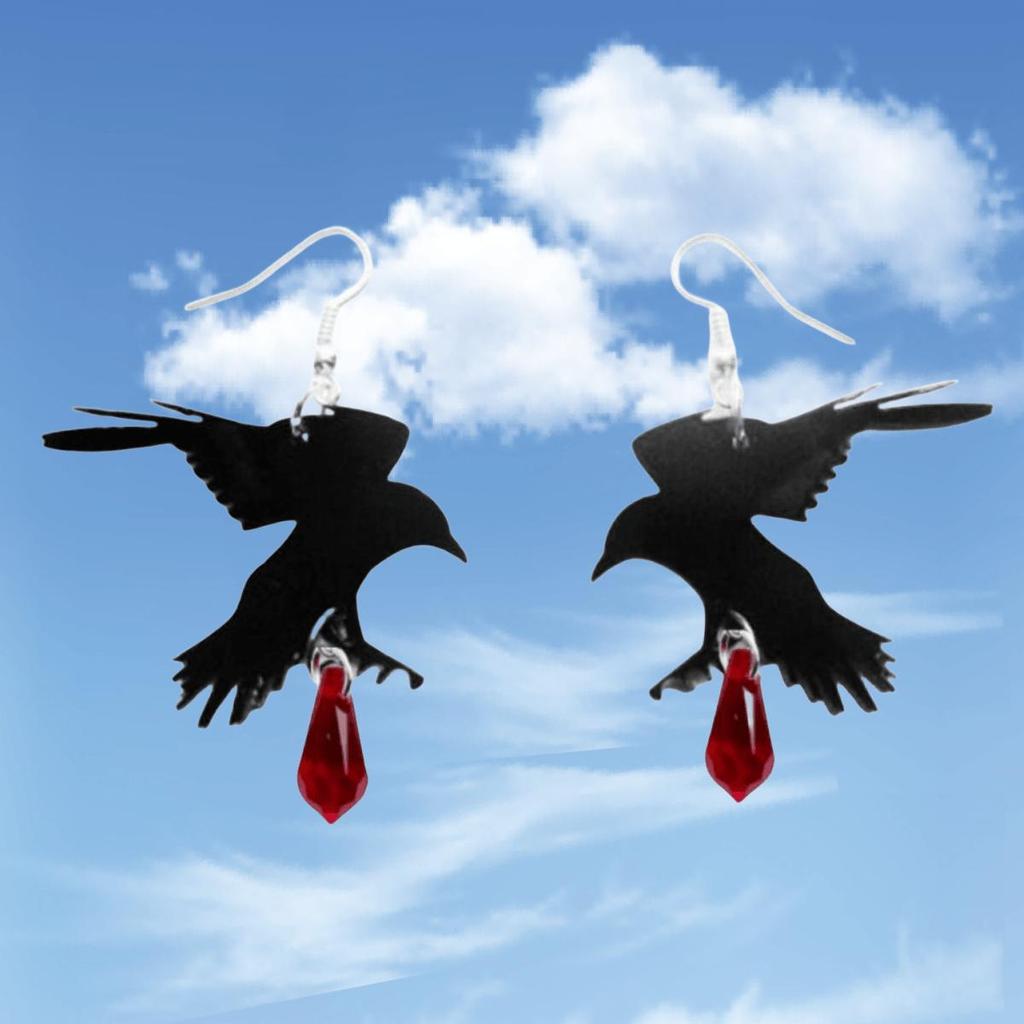 Gothic Black Romantic Unique Jewelry Earrings for Women Punk Alternative Fashion Women Halloween Party Accessories Gifts