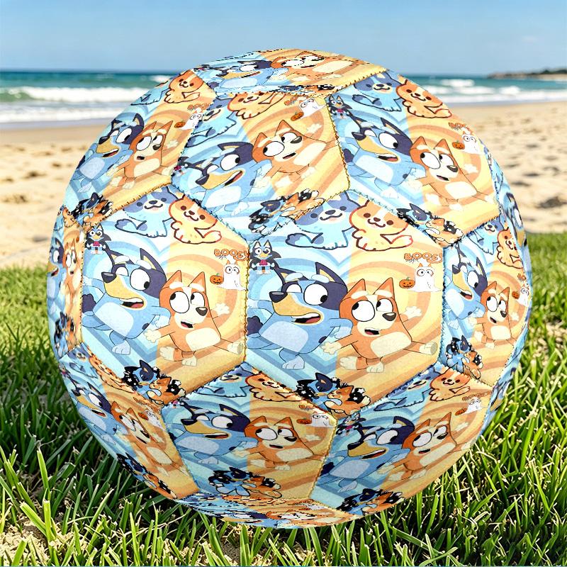 Bluey Print Size 5 Soccer Ball, PU Wear Resistant Football for Match Training and Daily Practice, Birthday Gift for Soccer Fans
