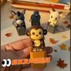 Led Light Sound Clicker Monkey Pigeon Lamb Donkey Key-Chain Funny Pendant, Stress Anxiety Sensing Toy Relief Fidget Toy for Bag