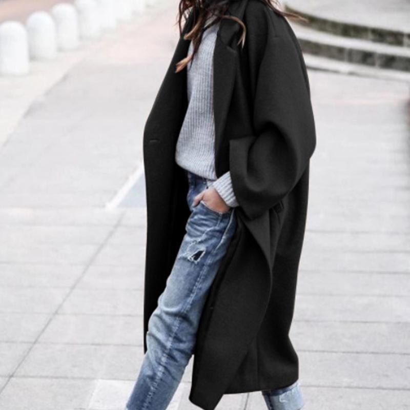 2024 Winter New Women's Solid Color Long Coat