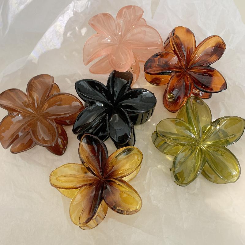 Модная принцесса цветок заколка для волос корейская большая заколка для волос краб зажим винтажный женский конский хвост акула зажим головной убор аксессуары для волос