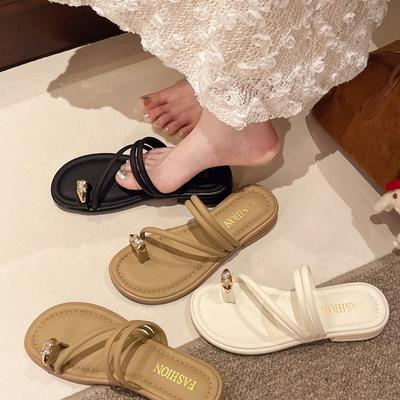 Новые женские пляжные сандалии на мягкой подошве со стразами, носить как балетки