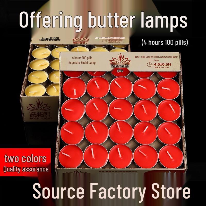 Buddha Long-Burning Odorless Smokeless Plant Butter Candle Lamp