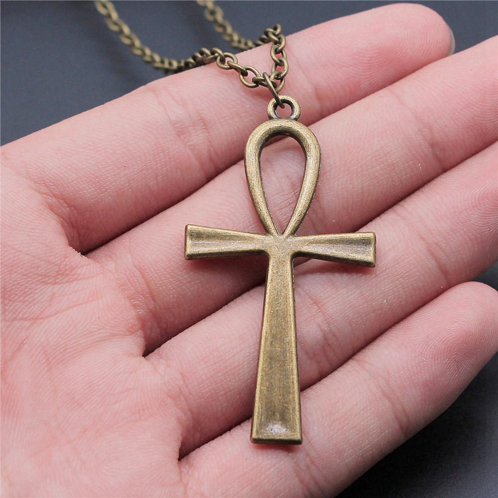 Крест Талисман Амулет 45 см или 70 см Длинная Цепочка Ожерелье Женские Украшения Пляжные Тенденции Художественные Принадлежности