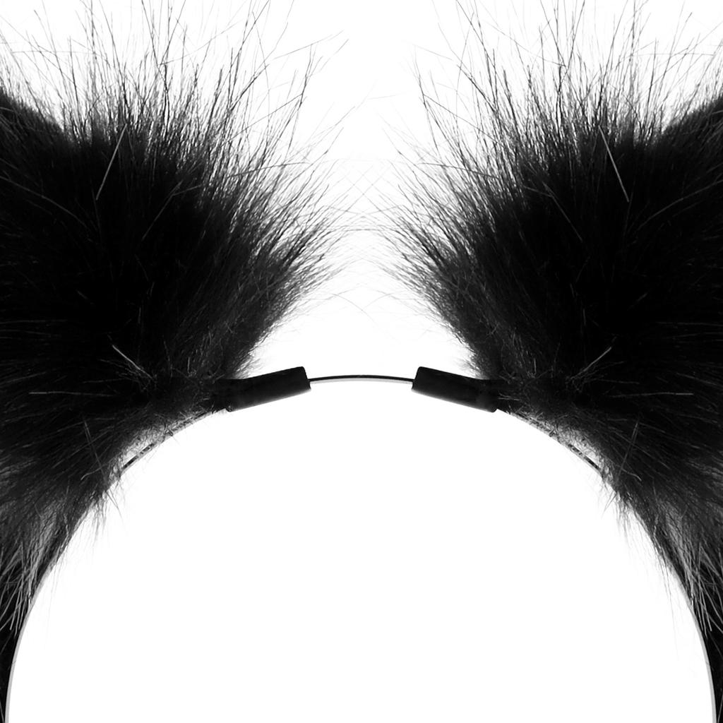 Simulated plush cat ear headband, cute big-eared cat headdress, cosplay comic exhibition animal ear headband, cat girl hair accessory