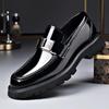 Мужские кожаные мокасины Extra Large в стиле Business Casual на толстой подошве с модной пряжкой