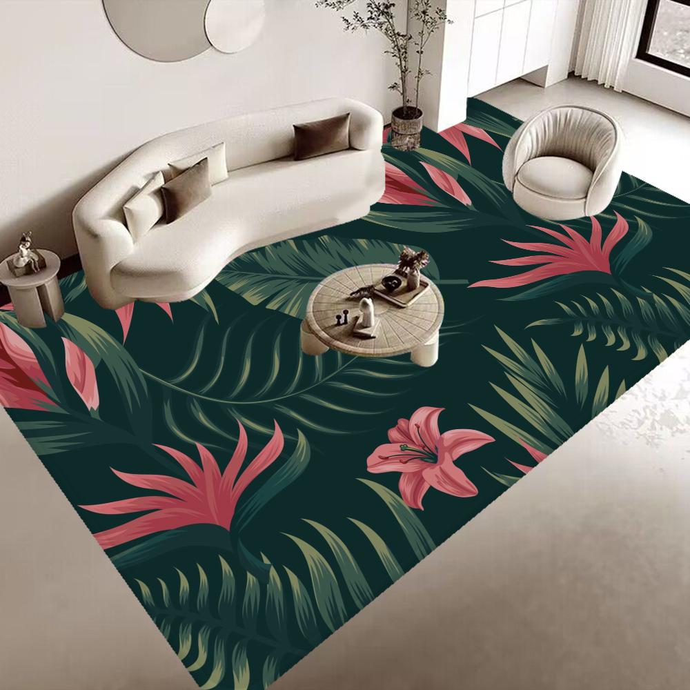 Тропический Пальмовый Лист Кактус Входной Дверной Коврик Противоскользящий Впитывающий Воду Длинный Полосатый Коврик Подушка Коврик для Спальни Коврик для Туалета