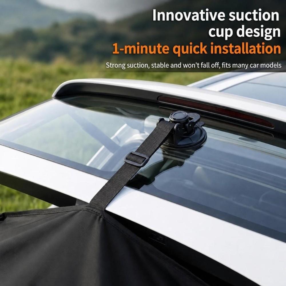 Rear Glass Suction Cup SUV Shower Tent Portable Changing Shelter for Camping Travel Outdoor Use