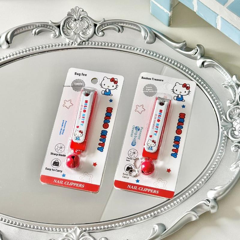 1 шт. Ножницы-клиппер из нержавеющей стали с изогнутым лезвием, кусачки для ногтей, инструменты для маникюра Hello Kitty