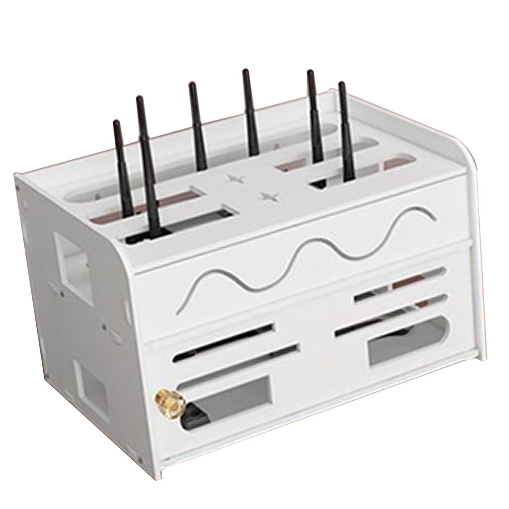 Коробка для хранения роутера WIFI без пробивки, двухслойная, малого размера, полка для хранения кабелей для дома