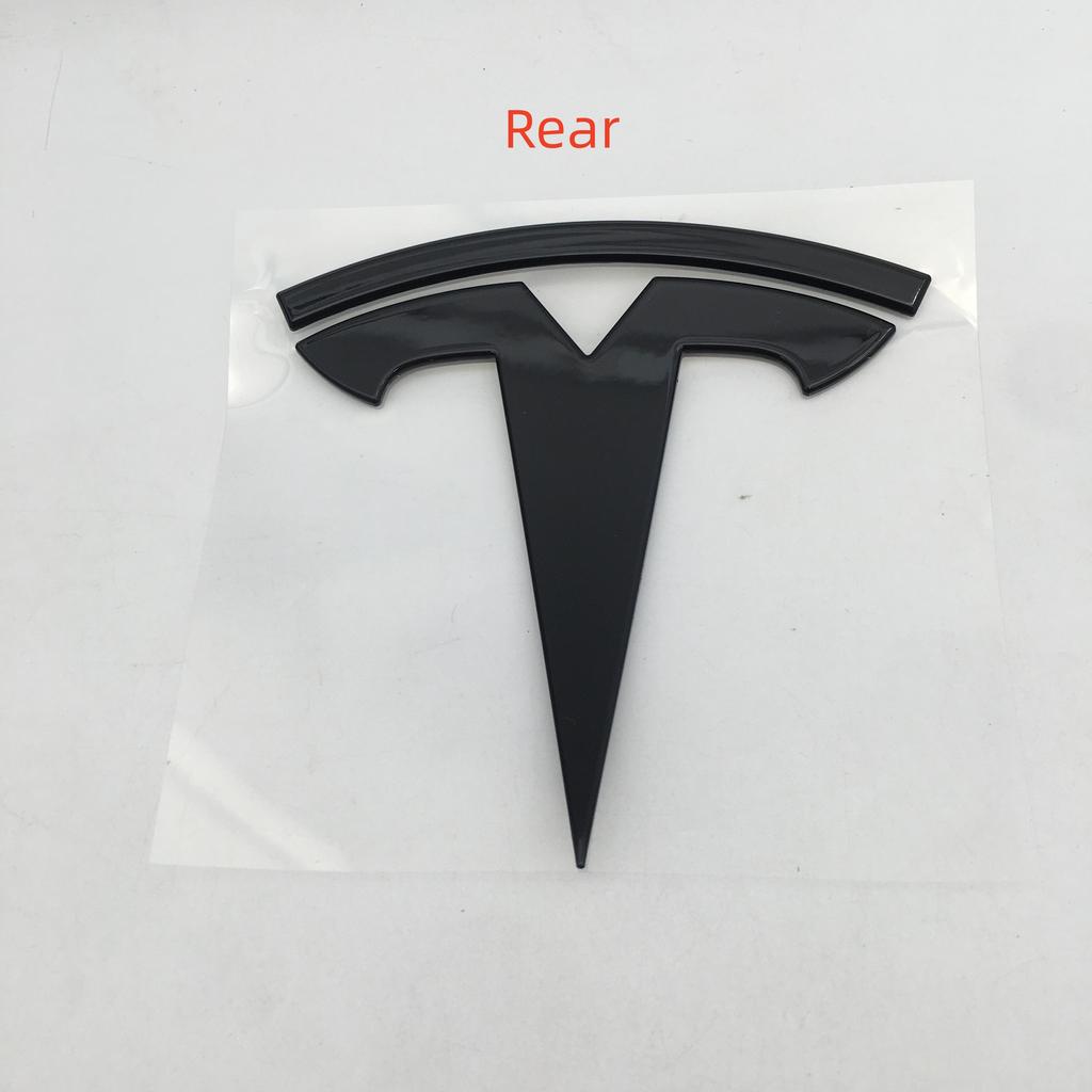 1-3pcs glossy black for Tesla Model3 ModeY car Front Emblem Rear Tail Trunk Steering Wheel Sticker Badge Decal Styling