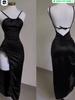 Летнее платье Высококлассное Сексуальное Открытая спина На бретелях Платье горячей девушки