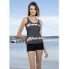 Estiva Chest Covered Print Shorts Swimsuit Tankini
