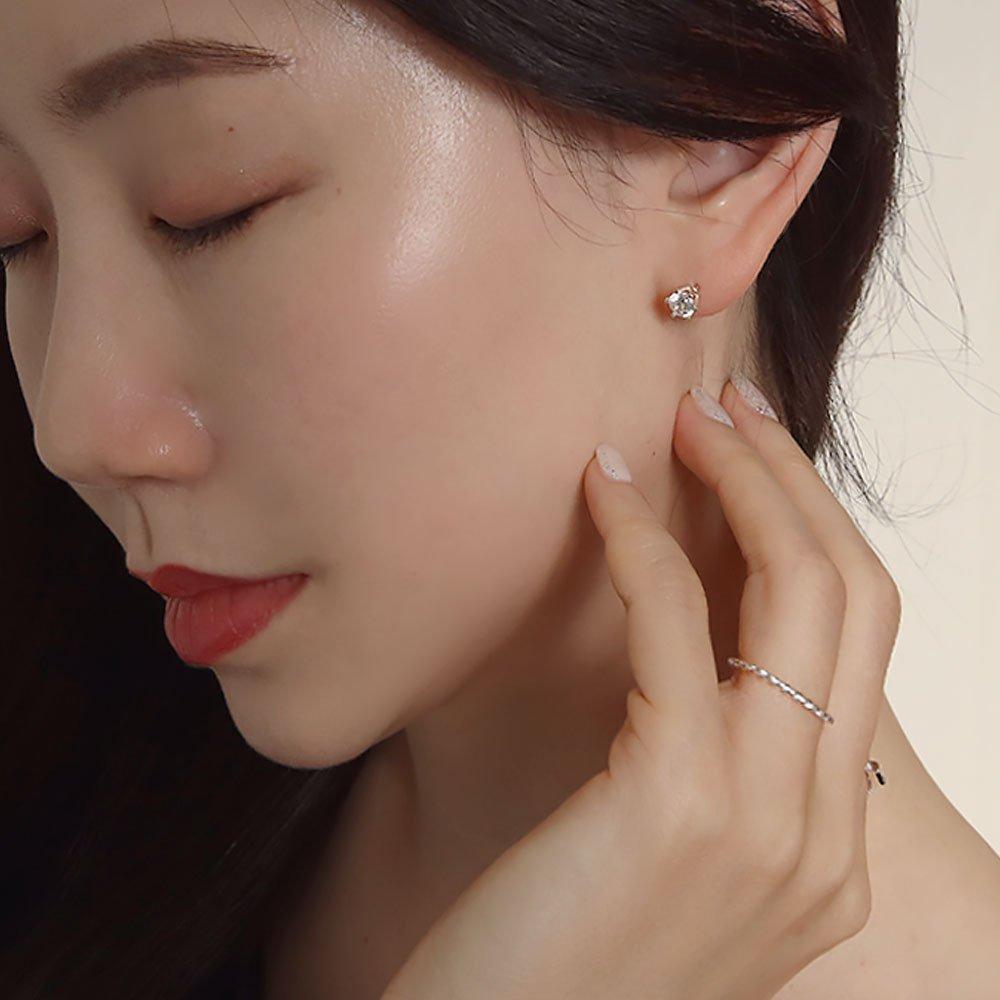 92.5 Silver Pure Cubic Earrings