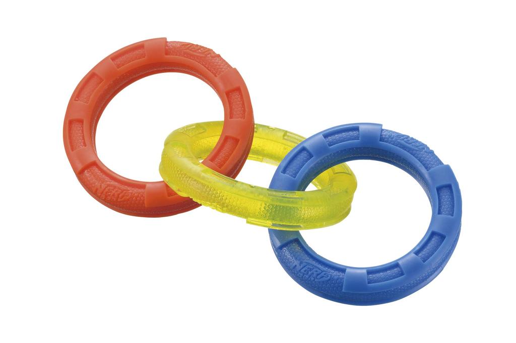 Richell Dog Toy Nerf Dog Three Ring Tag 10.5i