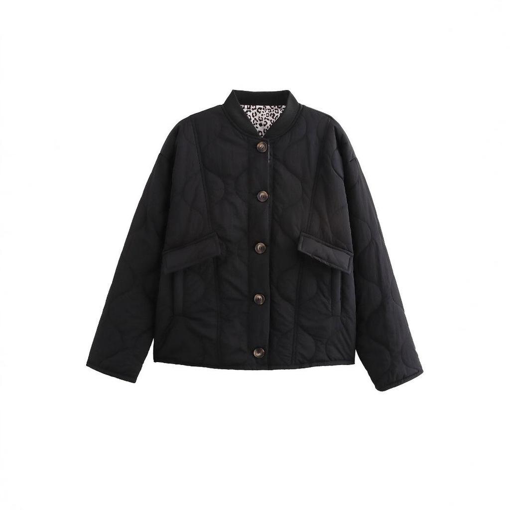 Женская повседневная хлопковая куртка в леопардовый принт в европейско-американском стиле