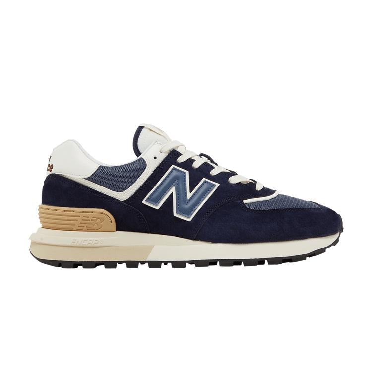 New Balance 574 Темно-синий Белый Бежевый