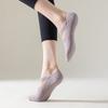 Non Slip Pilates Socks with Grips Women Solid Color Grip Socks for Yoga Ballet Barefoot Workout Anti Skid Athletic Socks