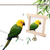 Bird Reflective Mirror Toy Small Parrot Mirror Parrot Cage Toy with Small Bells Pet Cage Interactive Mirror Supplies