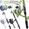 SOUGAYILANG Телескопическая удочка и рыболовная катушка в комплекте с рыболовными принадлежностями Рыболовные инструменты Удочка Рыболовное колесо