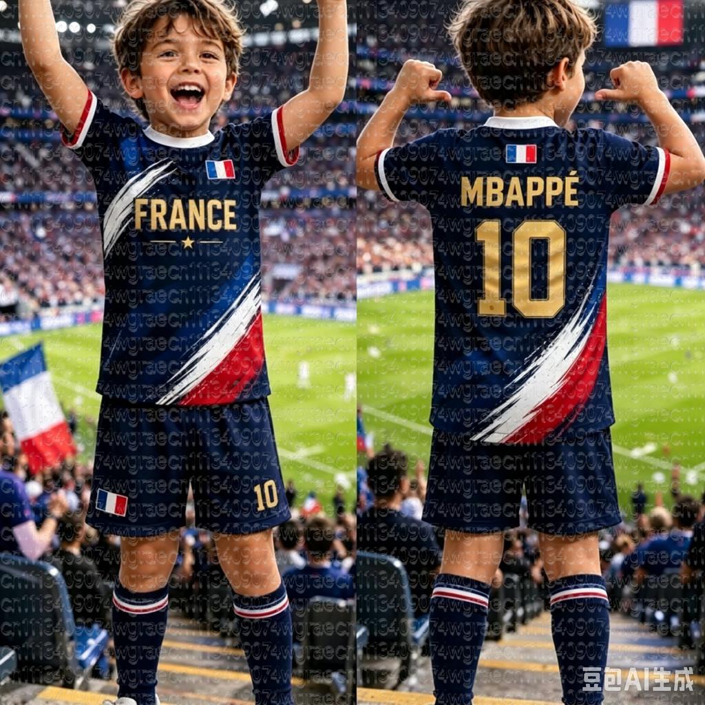 2026 Специальный набор с футболкой и шортами Mbappé 10 Футболка Шорты Набор Женщины Мужчины Харадзюку ФРАНЦИЯ Футболка для фанатов Шорты Набор Детский Спортивный костюм Комплект из 2 предметов
