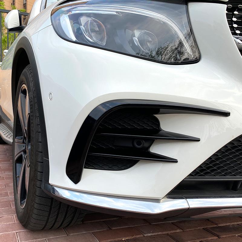 Подходит для Mercedes Benz Аксессуары GLC Класс GLC260 GLC300 GLC43 AMG X253 2016-2019 Передний бампер Сплиттер Canard Противотуманные фары Отделка