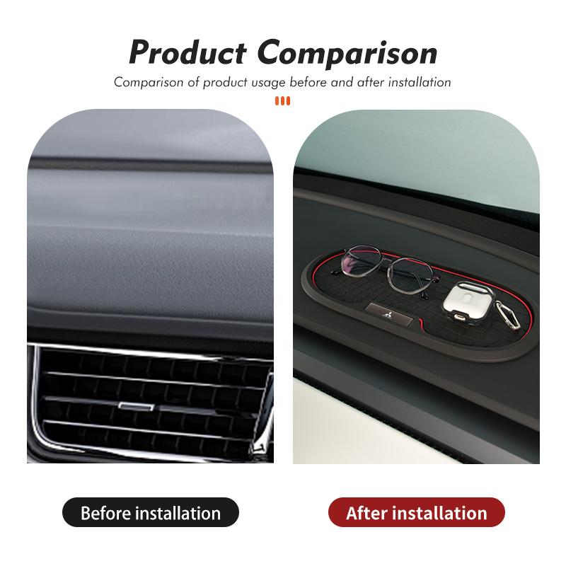 Car Dash Board PVC Anti-Slip Mat Phone Storage Holder Interior Accessories For Mitsubishi Outlander Lancer Eclipse Mirage