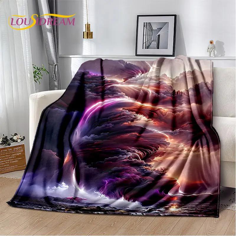 3D Natural, Tornado, Cloud Soft Plush Blanket, фланелевое одеяло, плед для гостиной, спальни, кровати, дивана, пикника, детей, офиса