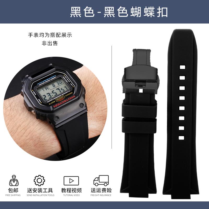 Для G-SHOCK Casio GW6900 DW5600 GW-B5600 GM-5600 водостойкий приподнятый силиконовый ремешок DW-5600 мягкий мужской браслет 24-16 мм Выпуклый