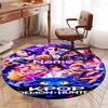 Custom Name KPop Demon Hunters Printed Round Rug Carpet Chair Rug Area Rug Entryway Doormats,for Office Chair Living Room Bedroom Kitchen Room.