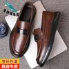 2025 Spring New Cowhide Business Casual Comfortable Soft Sole Wear-resistant Foot Cover Dress Leather Shoes