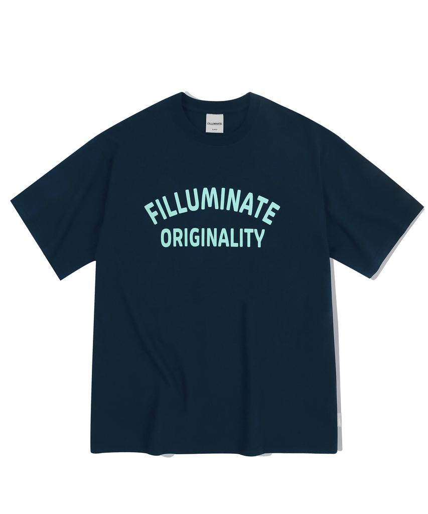 FILLUMINATE Oversized Originality Arch T-Shirt - Navy