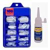 Nail Set Acrylic False Nail With Case & Glue For Nail