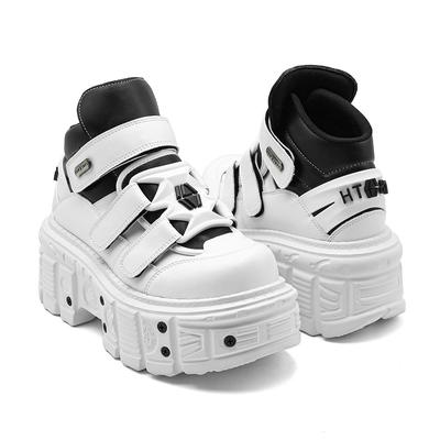 Летние панк ботинки обувь на платформе массивная танковая подошва унисекс кроссовки с высоким верхом для мужчин и женщин