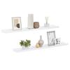 Wall Shelves 2 pcs High Gloss White 80 x 9 x 3 cm