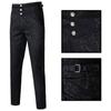 Men's Gothic Halloween Vampire Cosplay Costume Trousers Steampunk Dark Jacquard Victorian Trousers