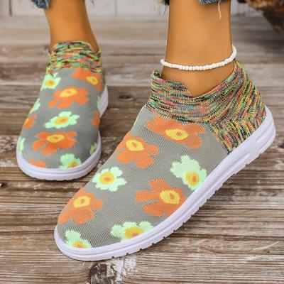 Модные женские балетки, кроссовки до щиколотки, вязаные дизайнерские кроссовки для бега и спорта, осенняя повседневная обувь, тренд 2024, дышащая обувь для ходьбы, женская обувь