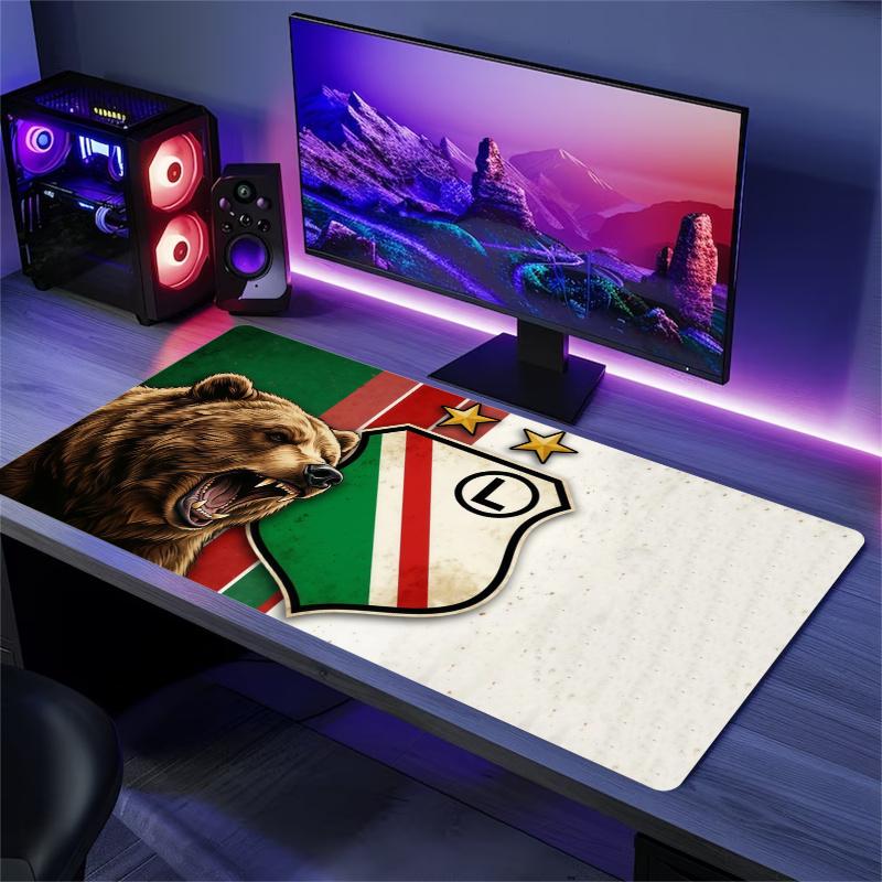 Legia Warsaw Print Cushion Non-slip Laptop Tablet Big Mousepad XXL Mat Mini PC Playmat With Lock edge
