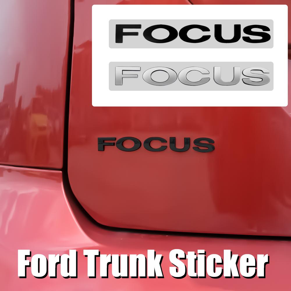 MJU13 Car Trunk Body Stickers Focus Letter Badge Decals Auto Exterior Decoration for Ford Focus Fiesta Mk7 2 F150 Mondeo C-Max Mustang