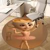 Кружка для кофе Балерина, Танцор Латте-арт, Коврик под стул, Круглый ковер, Ковер для офиса, Машинная стирка, Нескользящий, Подходит для гостиных, спален
